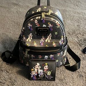 Disney Loungefly Villains backpack and wallet